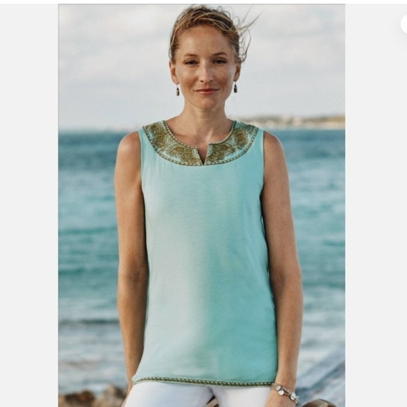 J. Jill Tops - J. Jill Heirloom Embroidered Tank